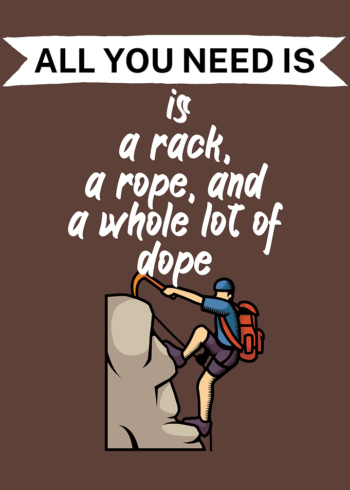 Climbing rack rope