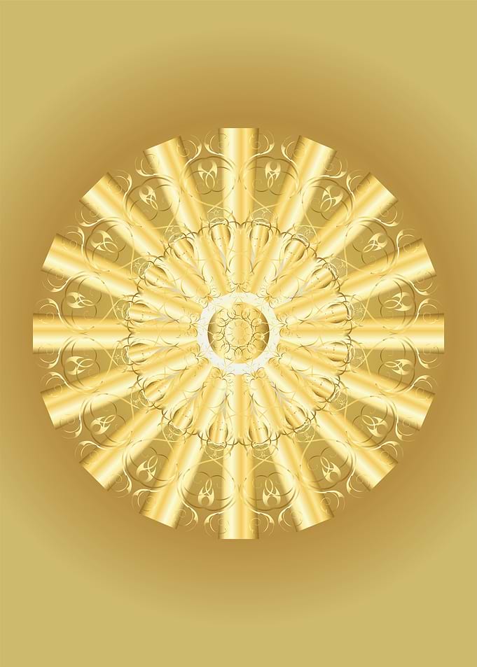 Gold Angel Mandala