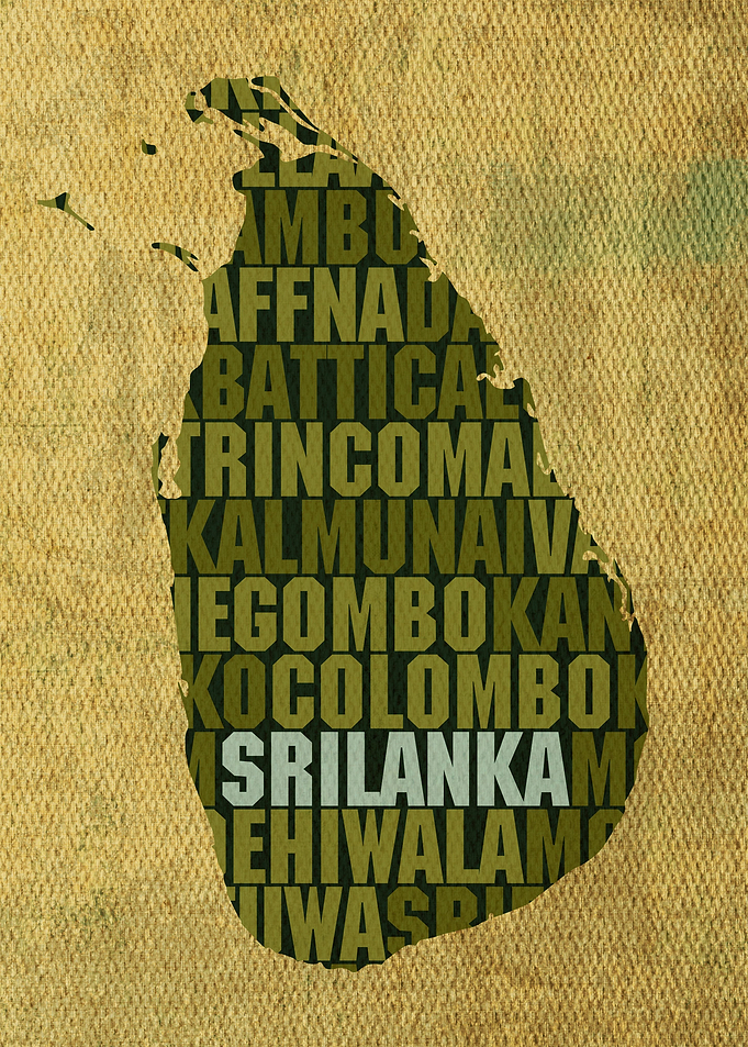 Sri Lanka Country Word Map