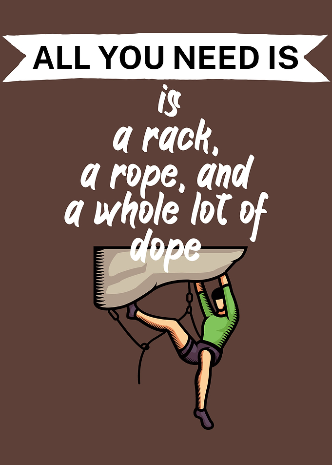 Climbing rack rope