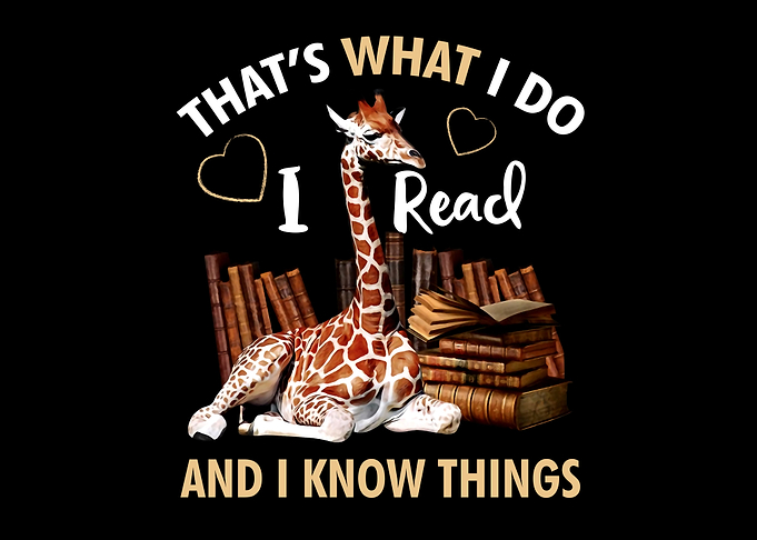 Giraffe And Books