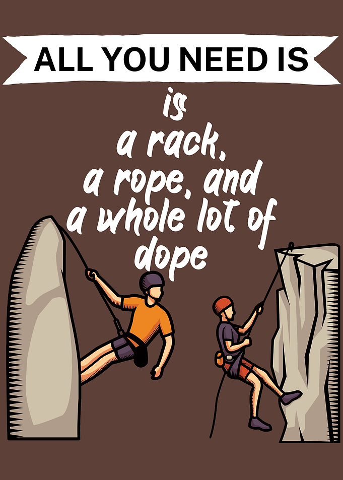 Climbing rack rope