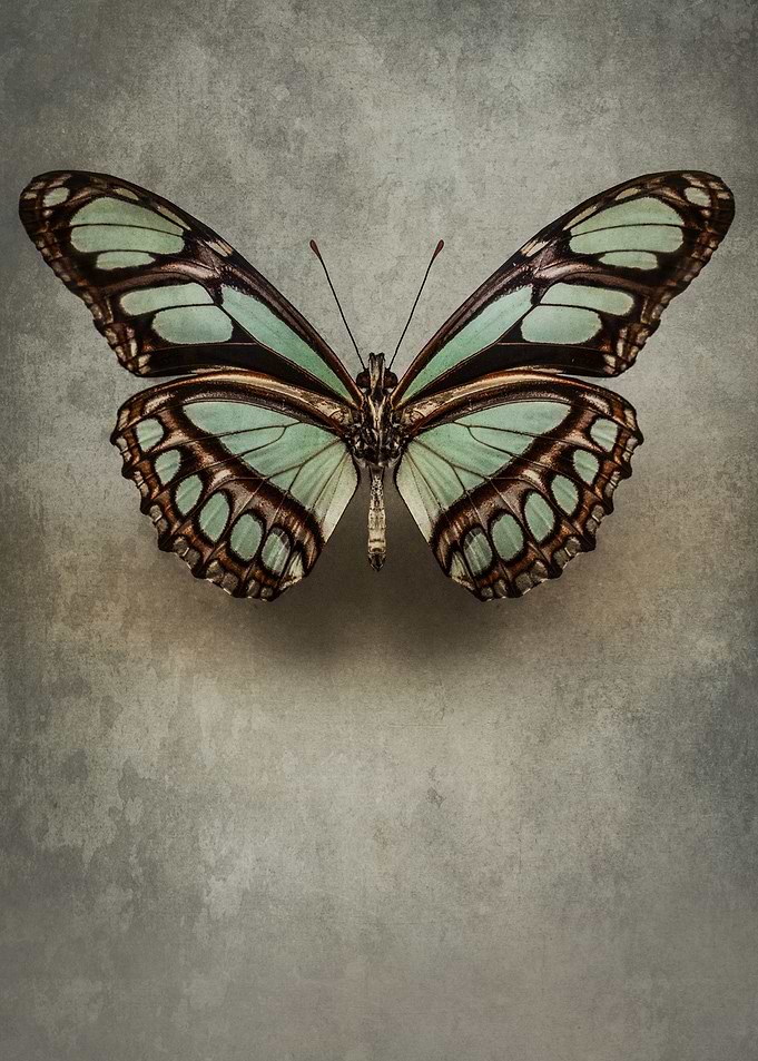 Exotic green butterfly