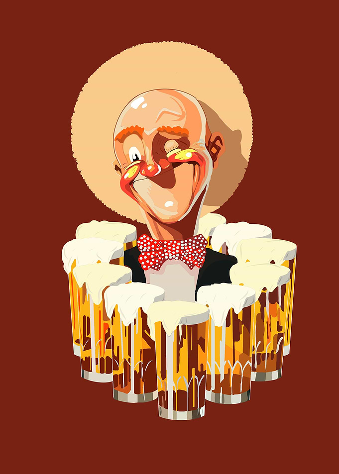 Vintage poster bartender
