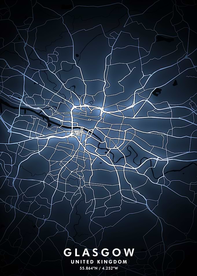 Glasgow Map Posters