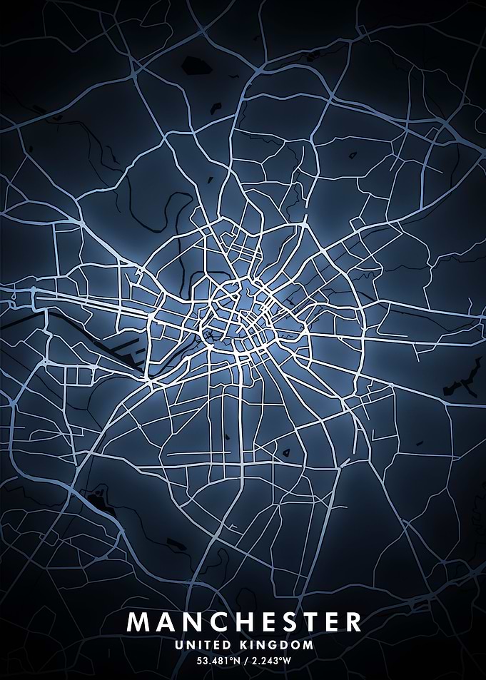 Manchester Map Posters