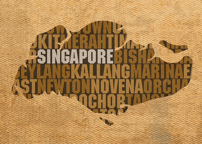 Singapore Country Word Map