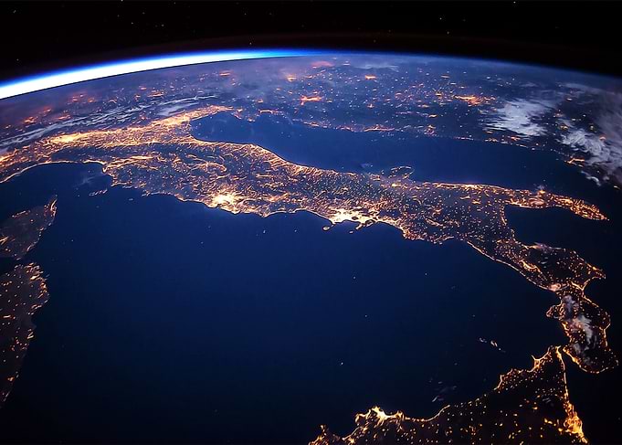 Space view of Italy