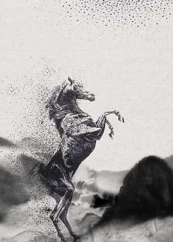 Horse Animal in watercolor