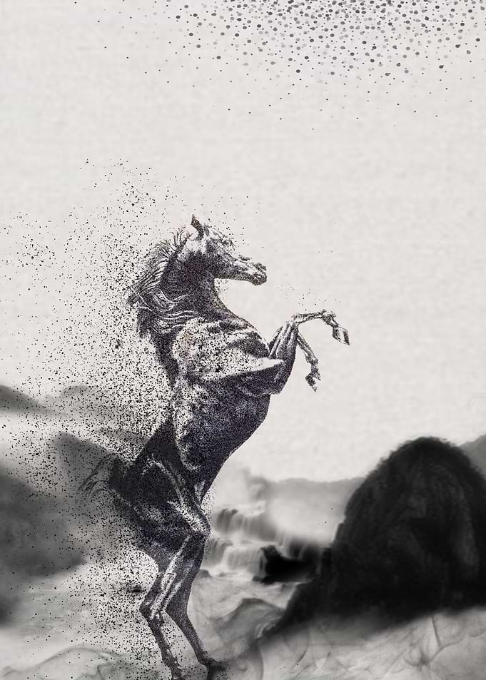 Horse Animal in watercolor