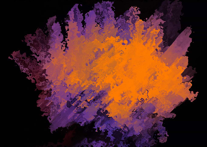 Crystal pop orange purple