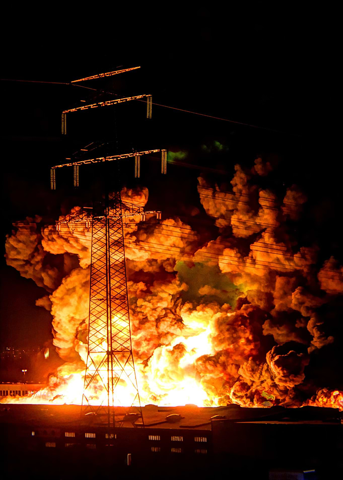 fire during night