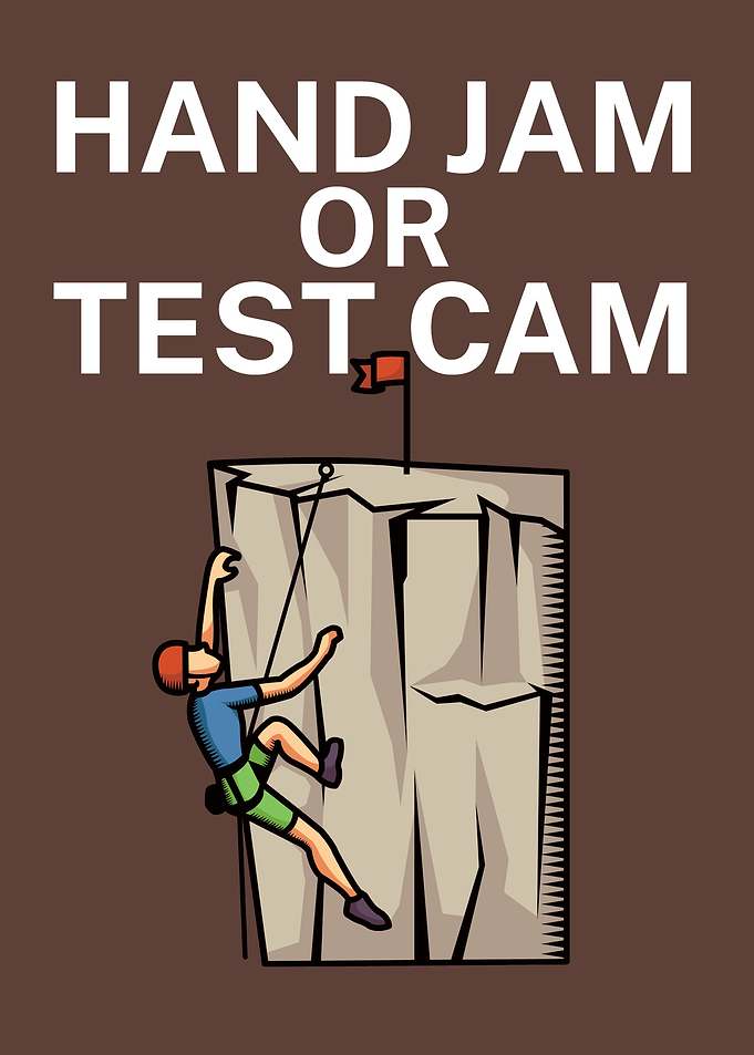 Climbing Hand jam test Cam