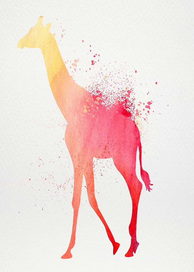 Giraffe in watercolor
