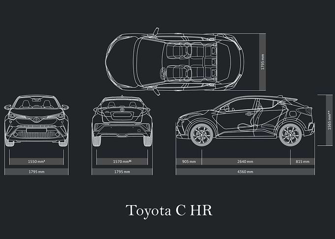 Toyota CHR 2018 blueprint