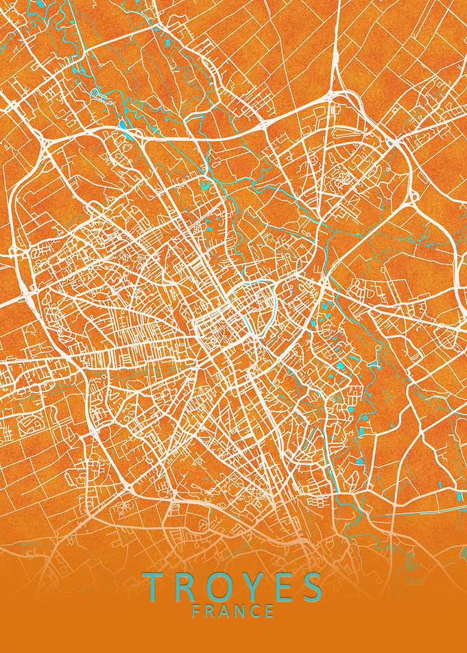 Troyes France City Map