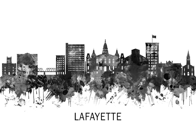 Lafayette Skyline BW