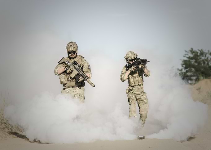 men while walking smoke