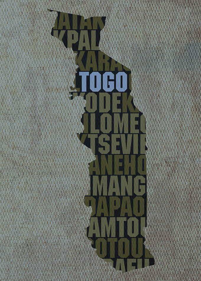 Togo Country Word Map Art