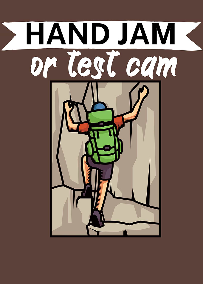 Climbing Hand jam test Cam