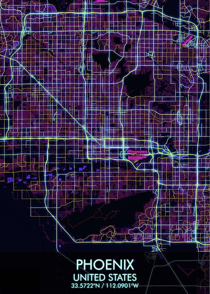 Phoenix Cyberpunk Map City