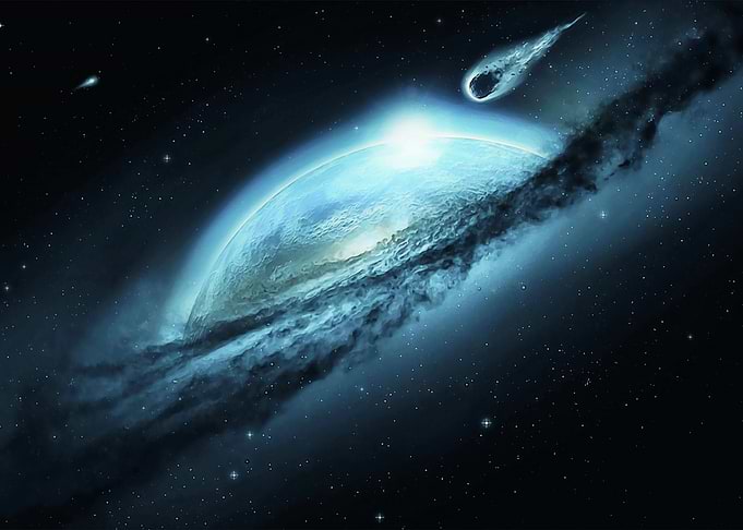 Planet in nebula