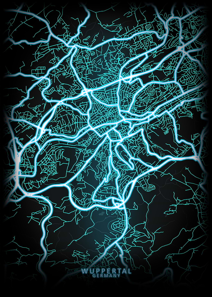 Wuppertal Germany City Map