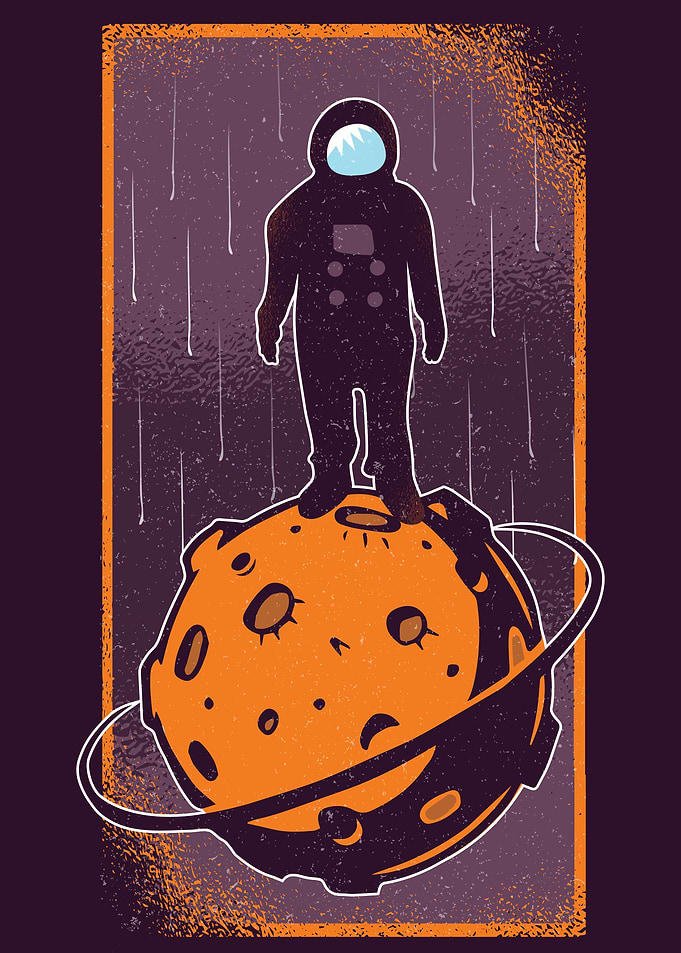 Space Astronaut Moon