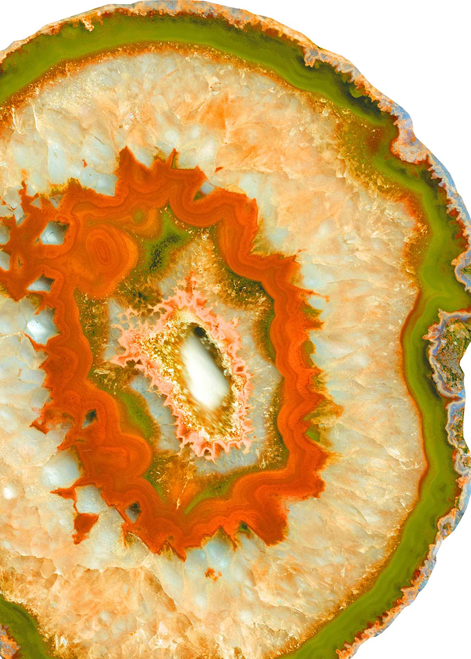 Orange Green Agate 1