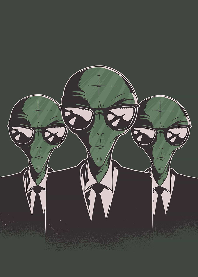 Alien in black