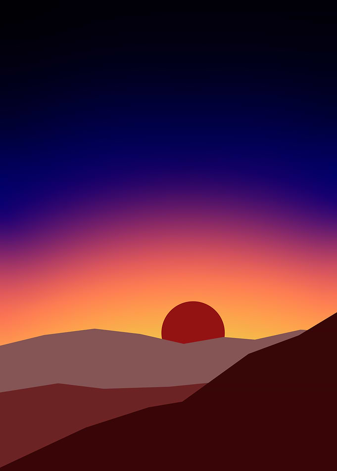 Minimalist Desert Night