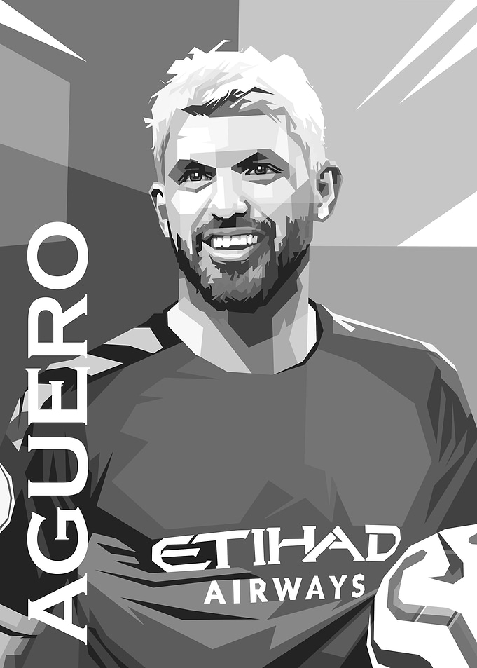 Sergio Leonel Aguero BW