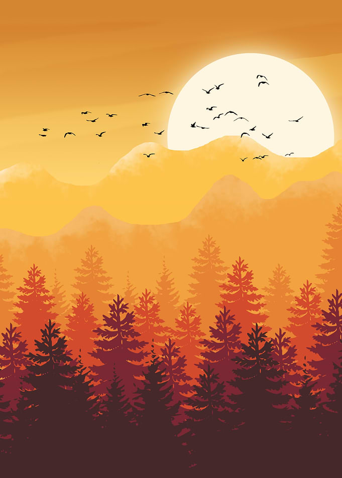 Flat Landscape Sunrise