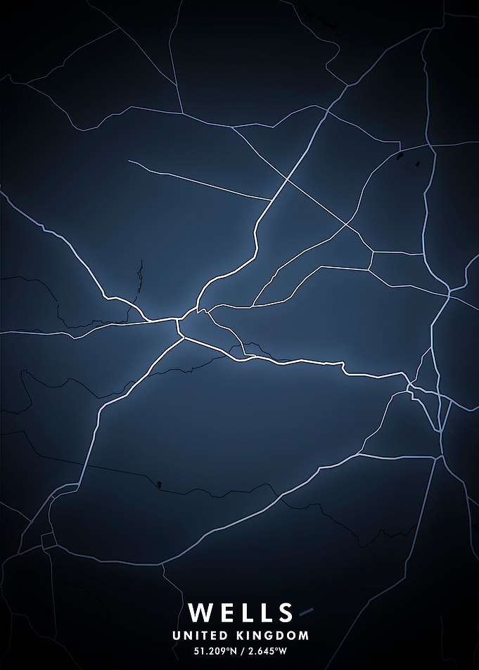 Wells Map Posters