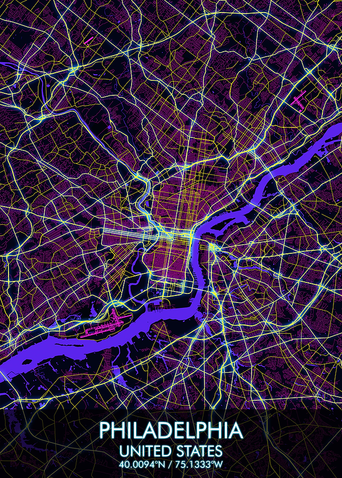 Philadelphia Cyberpunk Map
