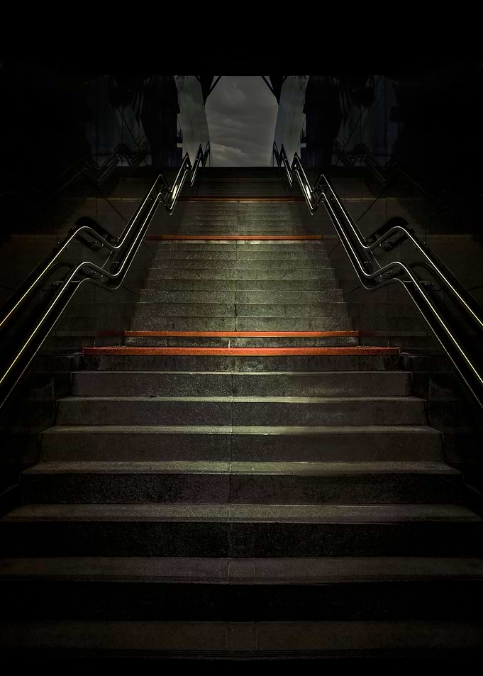 At the metro station