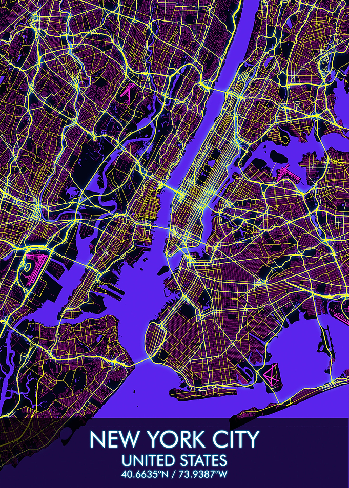 New York Cyberpunk Map