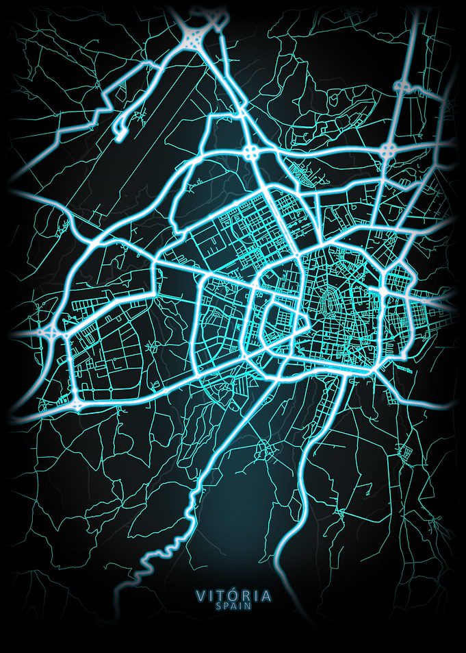 Vitoria Spain City Map