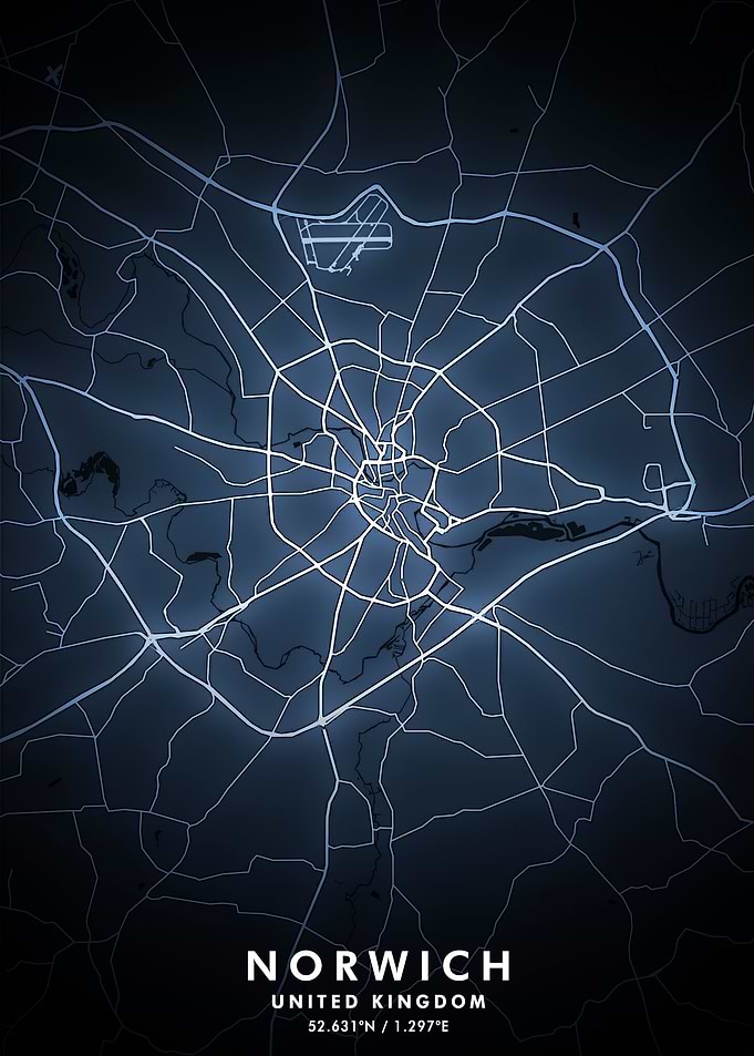 Norwich Map Posters