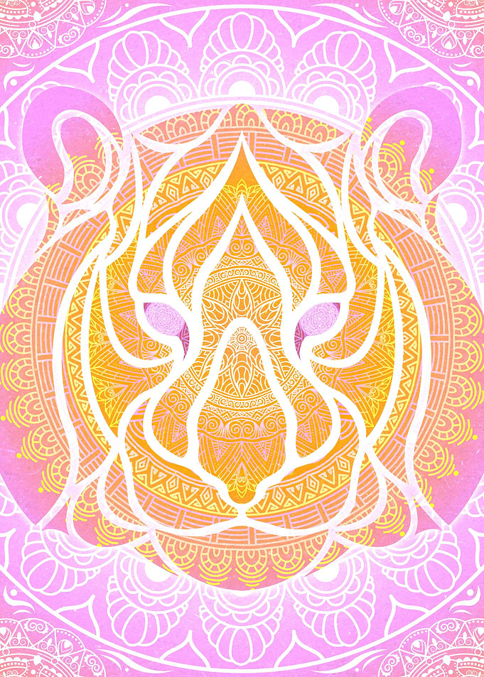 Mandala Colorful Tiger