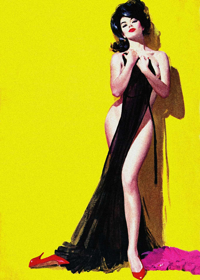 Undressing girl pulp cover