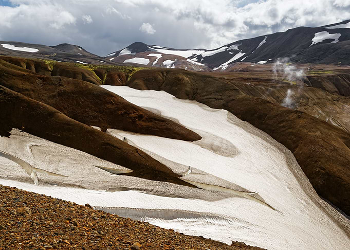 Landscape with snowfields