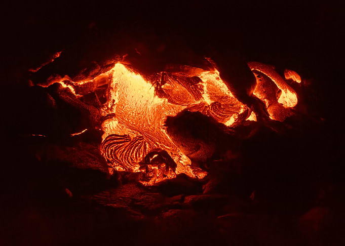 Hot lava on Hawaii