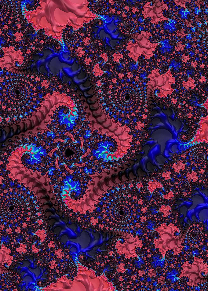 Blue and Pink Spirals