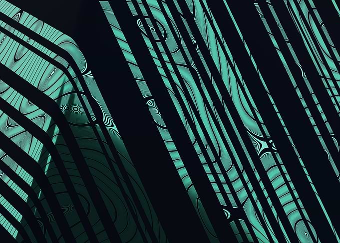 Abstract line metallic