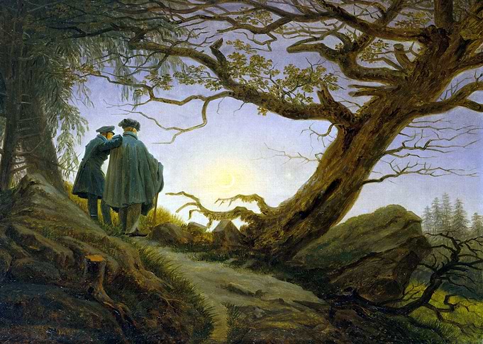 Two Men and the Moon