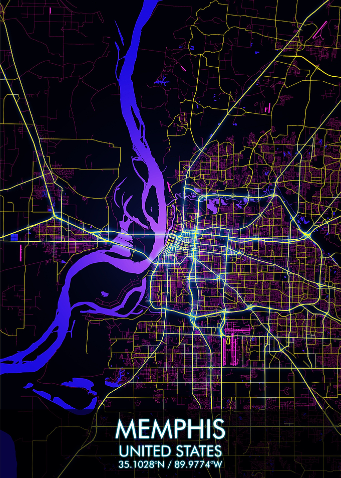 Memphis Cyberpunk Map