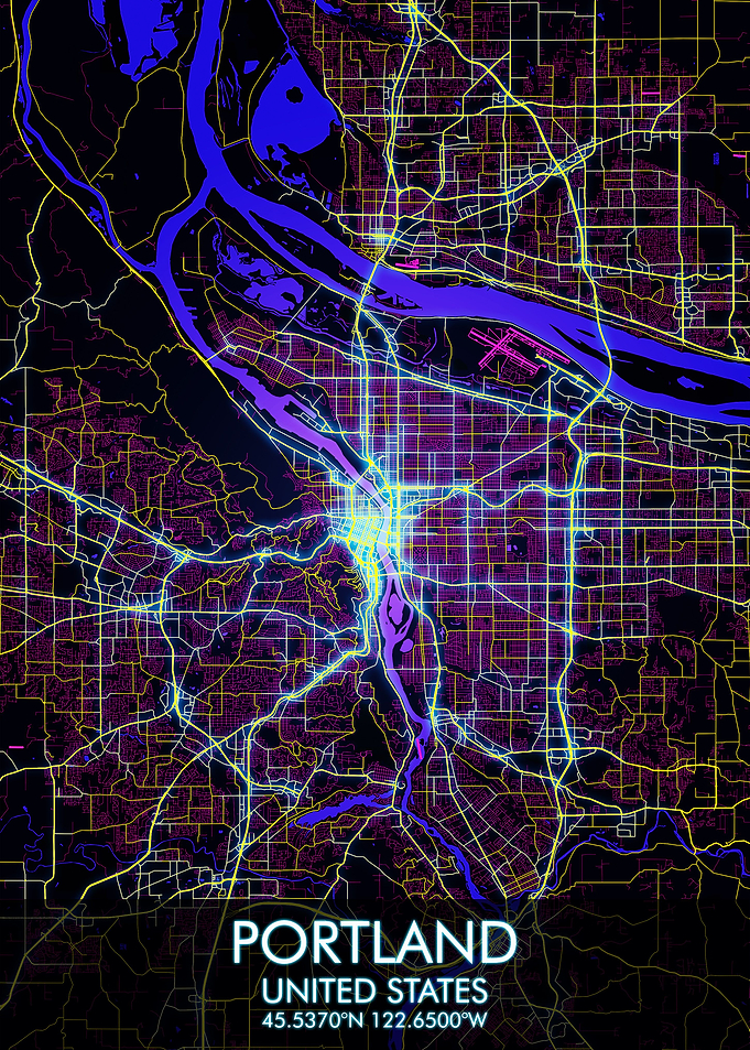 Portland Cyberpunk Map