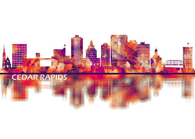 Cedar Rapids Iowa Skyline
