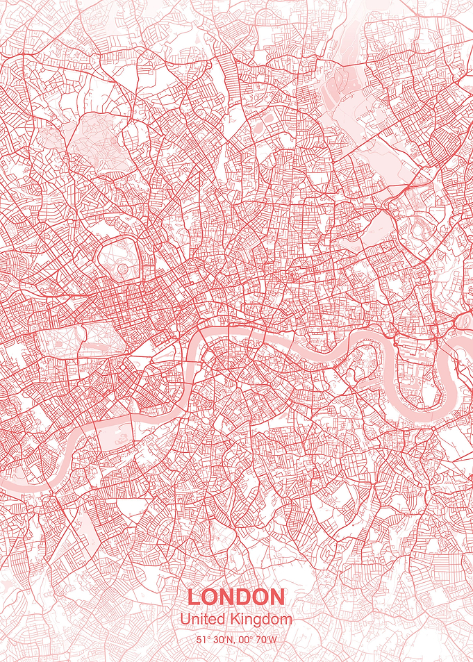 London city map Pastel